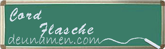 Cord Flasche Visitenkarte